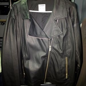 Faux leather biker jacket